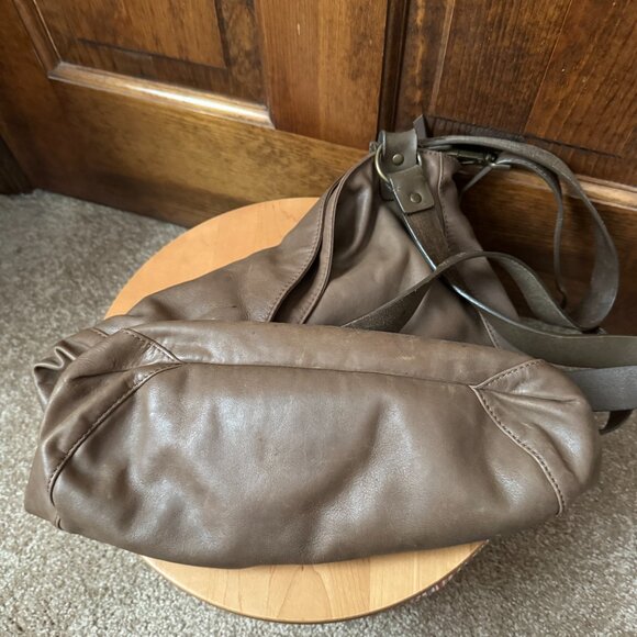 J. Jill Brown Leather Shoulder/Crossbody Hobo Bag - Picture 7 of 12